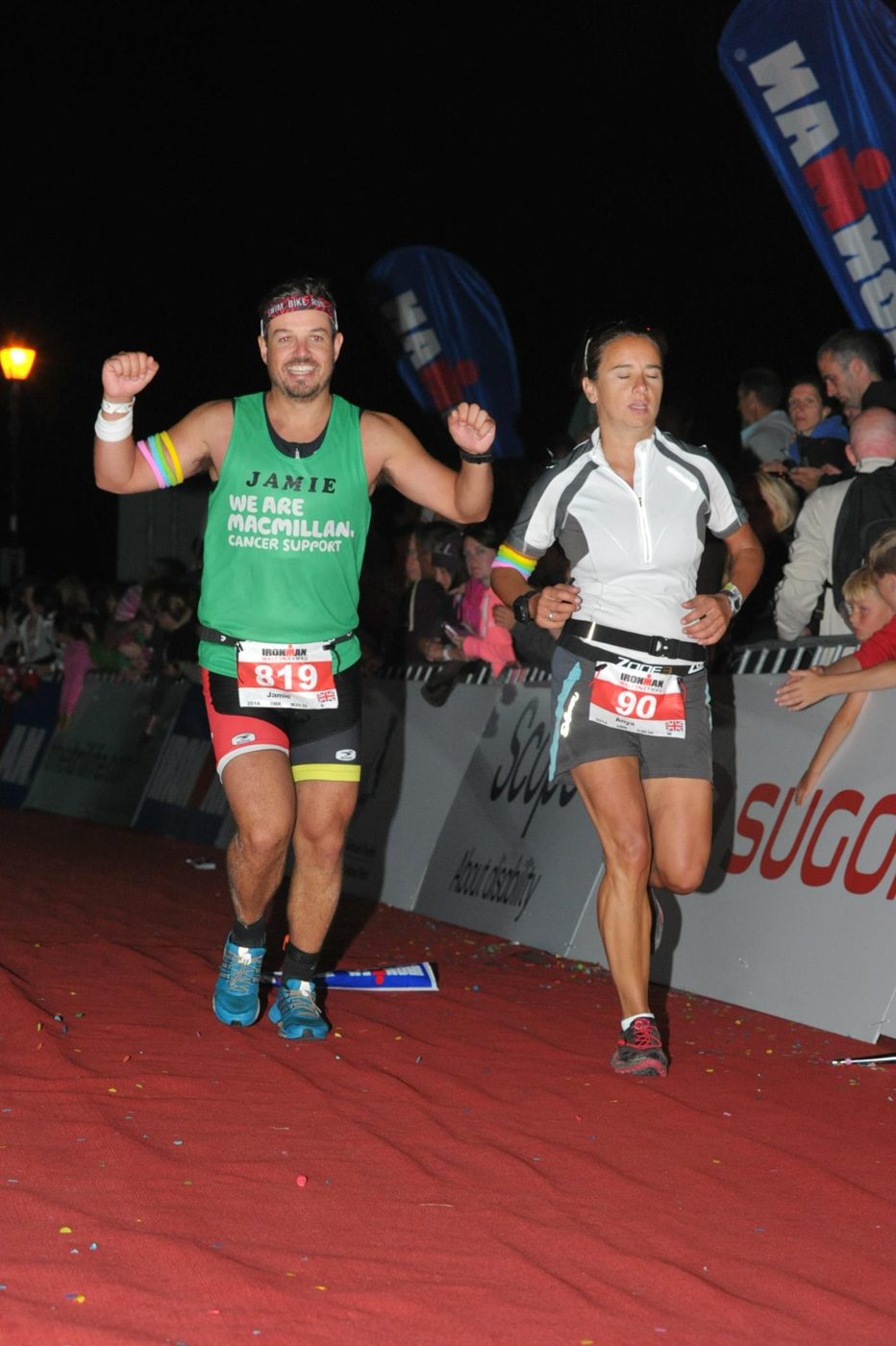Ironman Wales. The finish chute.